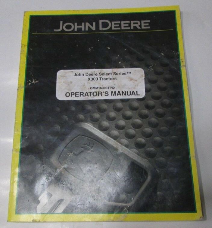 John Deere X300 TRACTORS  OPERATOR'S MANUAL jd