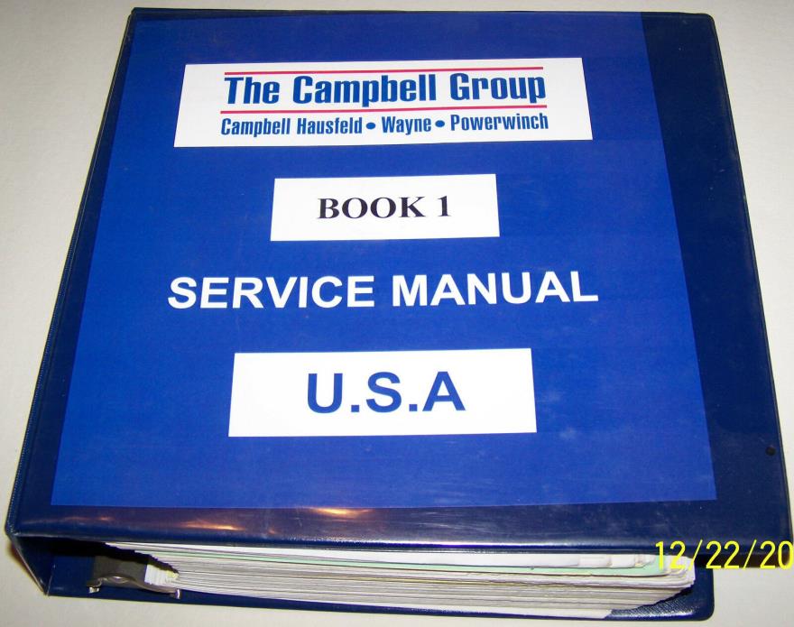 CAMPBELL HAUSFELD SERVICE MANUAL/COMPLETE REPLACEMENT PARTS FOR AIR COMPRESSORS