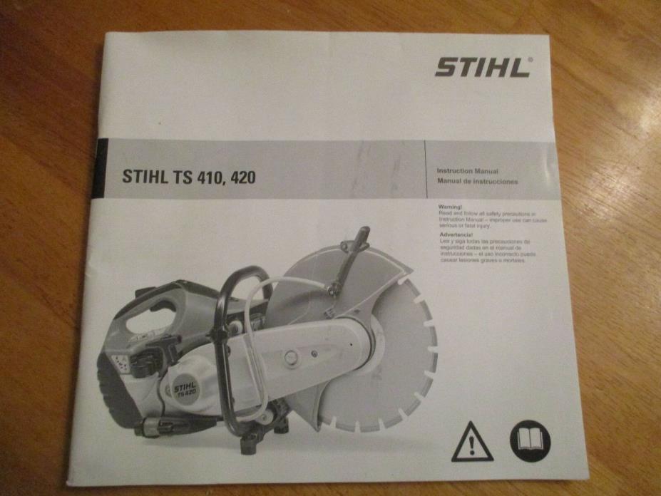 STIHL TS 410,420 CUT OFF SAW INSTRUCTION MANUAL