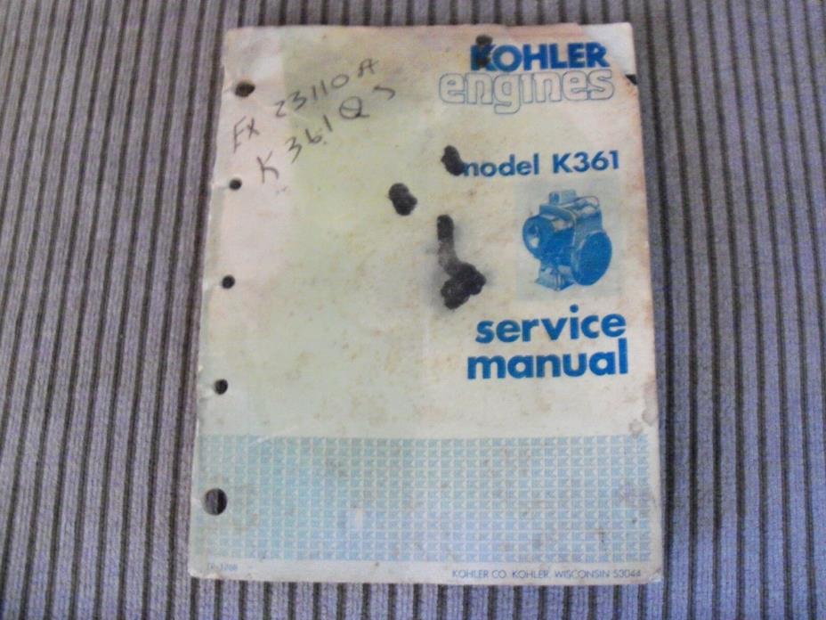 KOHLER ENGINE MODEL K361 SERVICE MANUAL