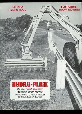 Lehara Hydro-Flail Flotation Highway Boom Mower Very Rare Dealer Brochure