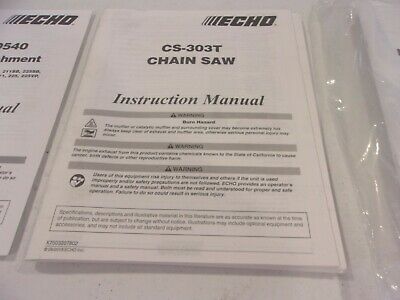 ECHO Owner's Manual CHAIN SAW CS-303T X7503207802
