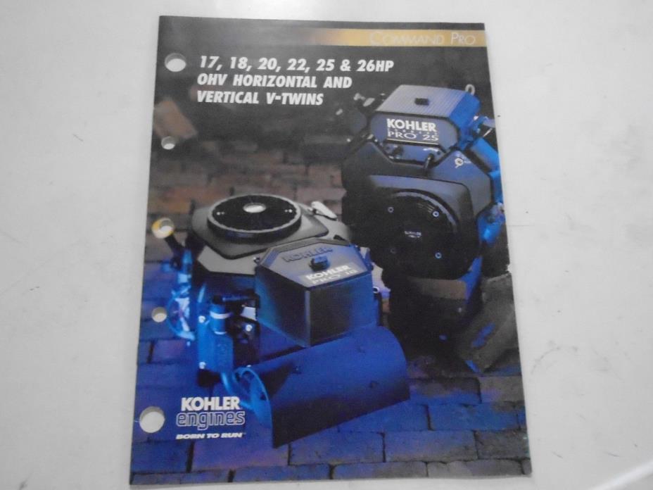 1999 KOHLER Engine Brochure Command Pro 17-26HP OHV Horizontal & Vertical V-Twin