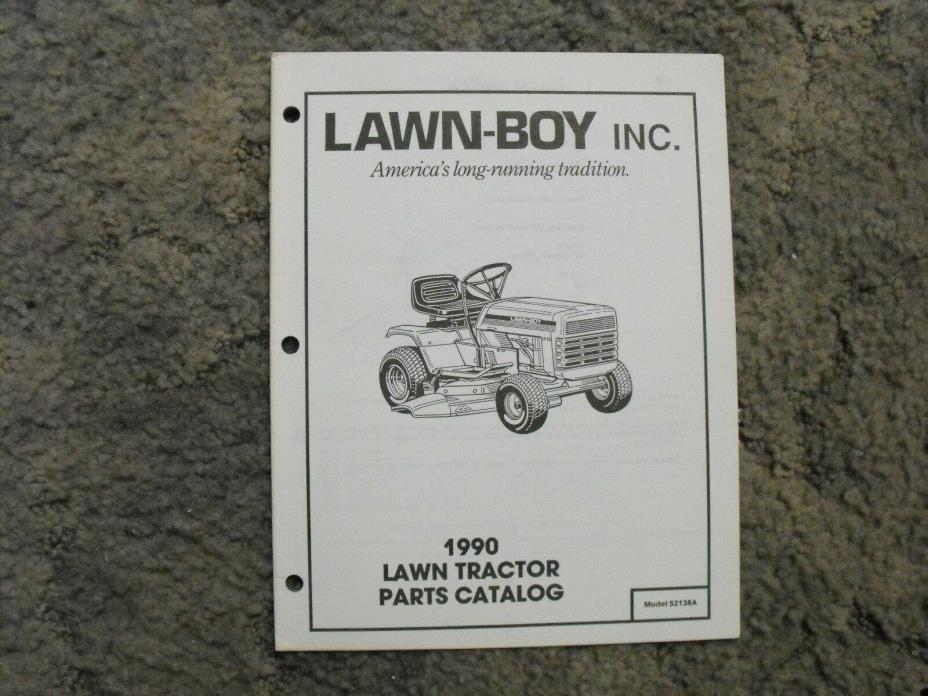 1990 Lawn Boy Lawn Yard Tractor Parts Catalog 52138A