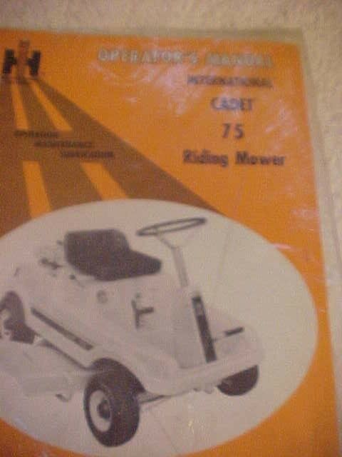 VTG 1971 NOS IH CUB CADET 75 riding mower operators MANUAL Rare still in plastic