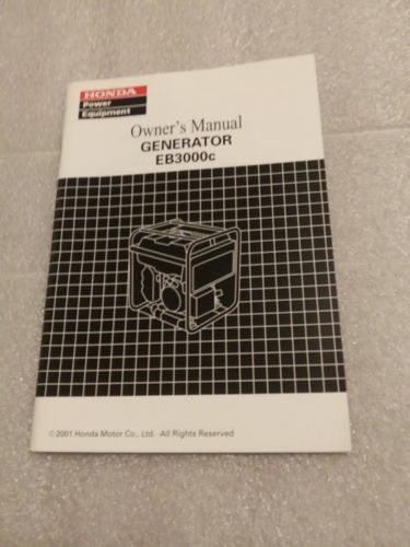 Honda EB3000c Generator Owners Manual