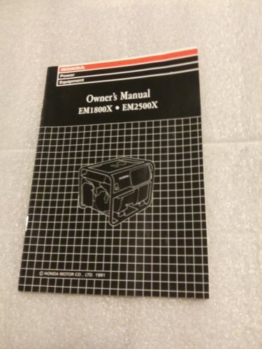 Honda EM1800X EM2500X Owners Manual