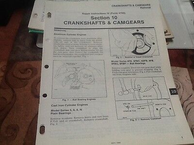 Repair Manual for Crankshaft and Camgears 1980