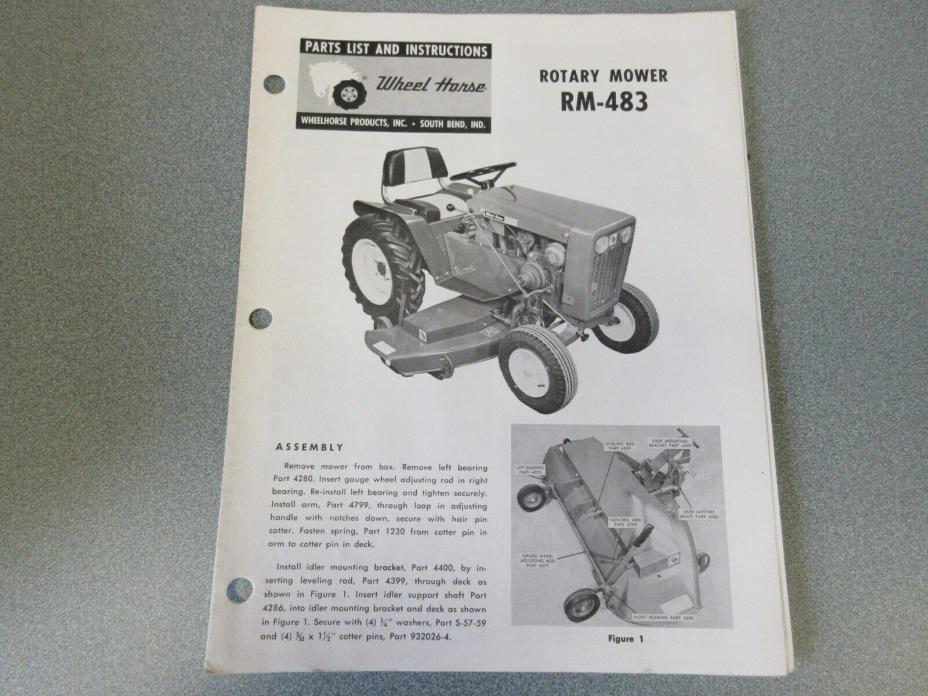 11 Old Wheel Horse Rotary Mower Manuals (all different)