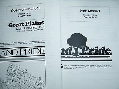 LAND PRIDE Parts & Operator Manuals * PR2572 and PR2596 Powered Rakes