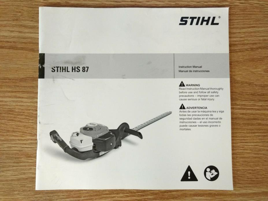 Stihl HS 87 Hedge Trimmer Owners Instruction Manual 0458-449-8621-A