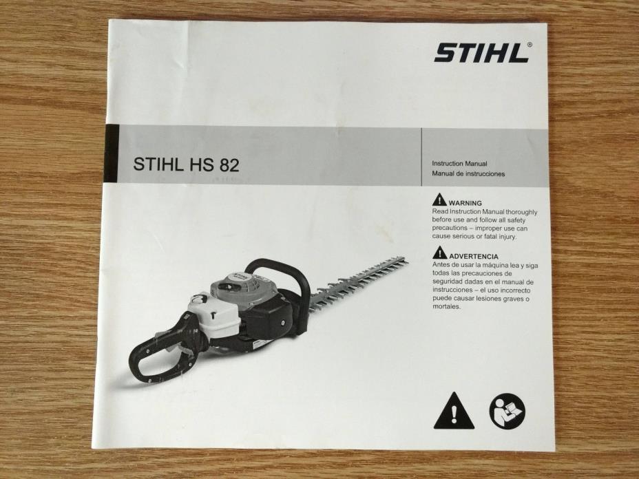 Stihl HS 82 Hedge Trimmer Owners Instruction Manual 0458-448-8621-A