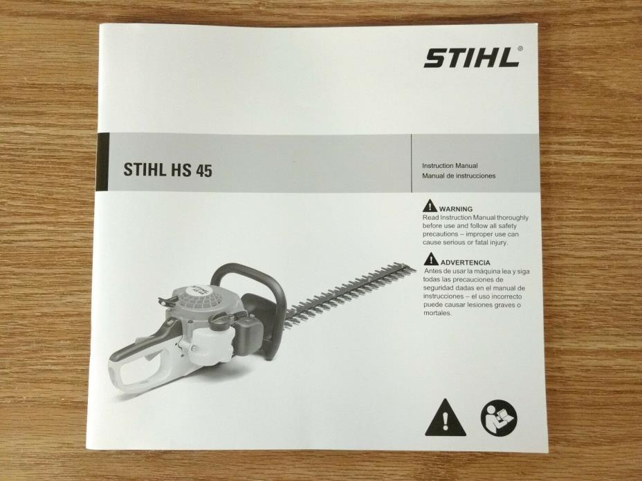 Stihl HS 45 Hedge Trimmer Owners Instruction Manual 0458-253-8621-B