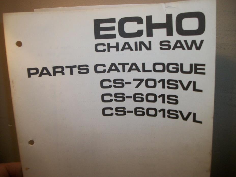 ECHO CS-701SVL,CS-601S,CS-601SVL CHAINSAW 