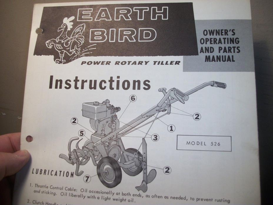 EARTH BIRD ROTARY TILLER MODEL#526 
