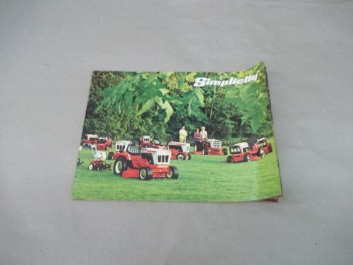 Simplicity Tractor Tiller Thrower Sales Brochure 9020 7016 7013 3005 6010 4108
