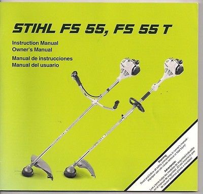 Stihl FS55  55T Brush Cut Owners Instruction Maintenance Assembly Safety Manual