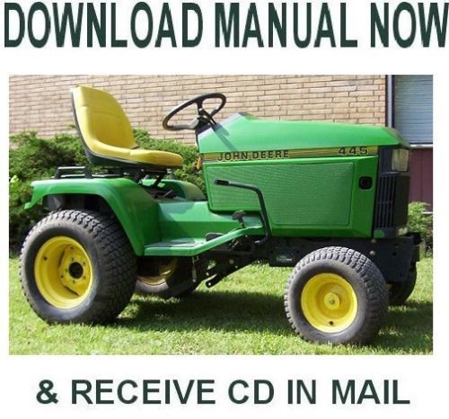 John Deere 425 / 445 / 455 Lawn Tractor FACTORY OEM Service Repair Manual on CD
