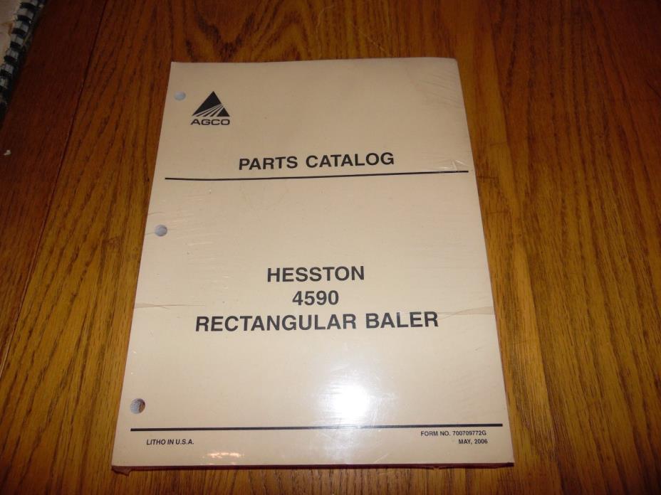 AGCO PARTS CATALOG HESSTON 4590 RECTANGULAR BALER D.2