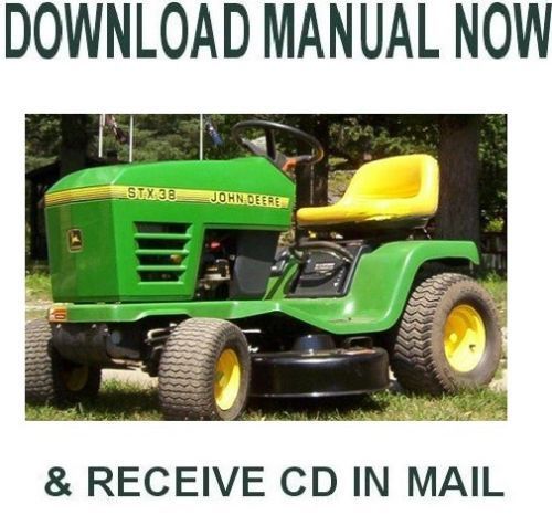 John Deere STX30 STX38 STX46 Lawn Mower Service Repair Manual TM1561 on CD