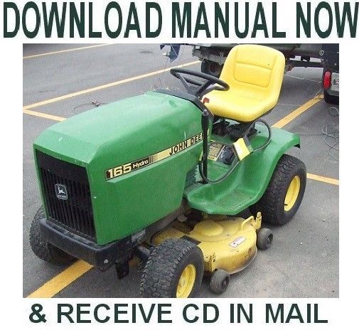 John Deere Hydro 165 Lawn Tractor Service Repair Manual TM1351 on CD