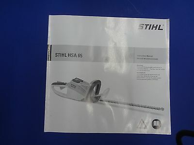 Stihl HSA 65 Hedge Trimmer Instruction Manual