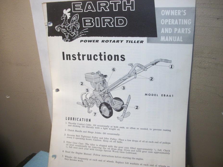 EARTH BIRD ROTARY TILLER 