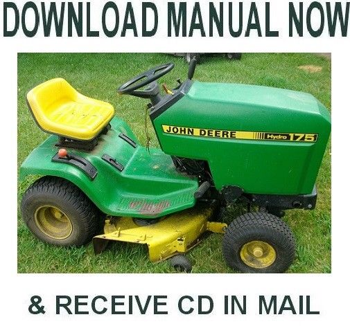 John Deere Hydro 175 Lawn Tractor Service Repair Manual TM1351 on CD