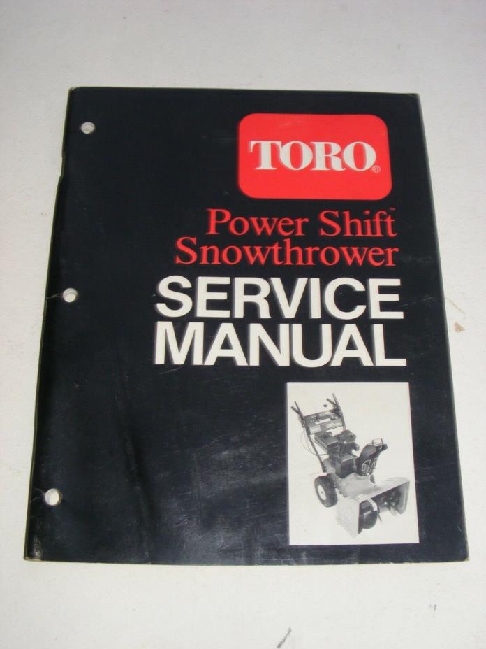 Toro Power Shift Snowthrower Service Manual Illustrated