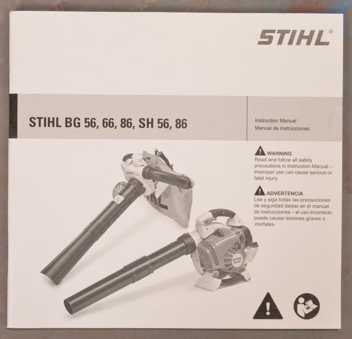 Stihl BG 56, 66, 86, SH 56, 86 Blower Owners Operator Manual ~ Free Shipping!! ~