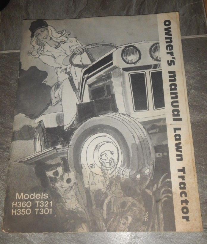 Vintage Old Owners Manual Lawn Tractor H360 T321 H50 T301