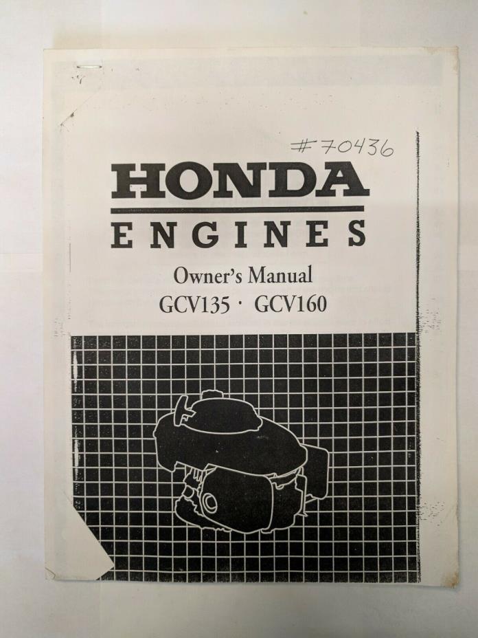 Honda Engines Owner's Manual GCV135 GCV160 Copy