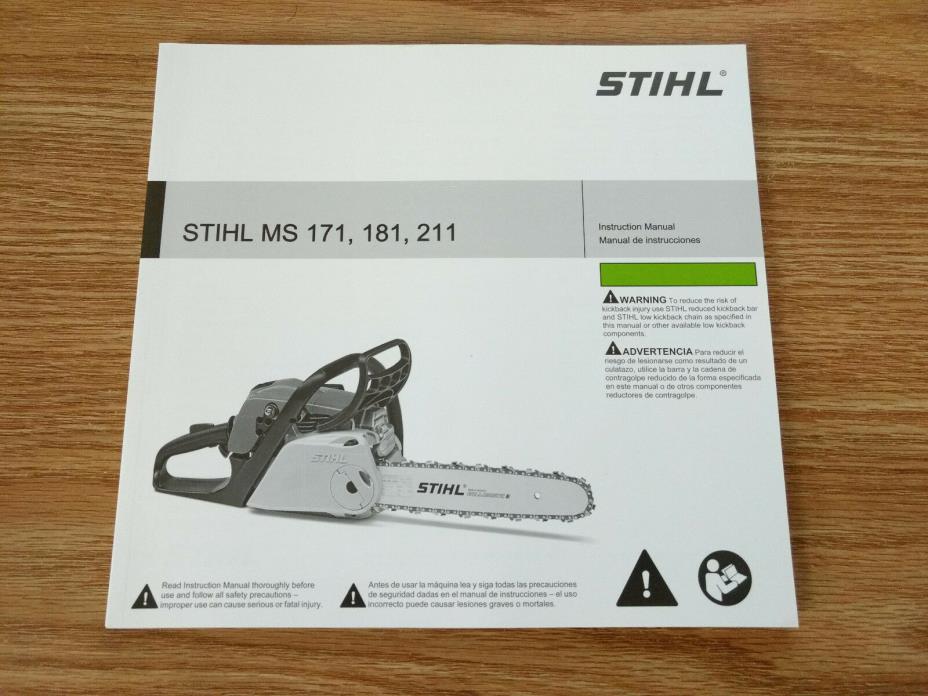 Stihl MS 171, 181, 211 Chainsaw Owners Instruction Manual 0458-533-8621-C