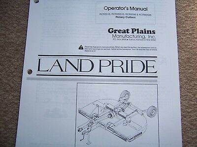 LAND PRIDE Rotary Cutter Parts & Operator Manuals  RCR/RCRM3510 RCR/RCRM3596