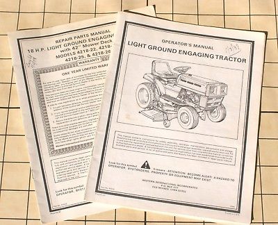 Western International Ground Engaging Tractor Operator's Manual &/+ Parts Manual