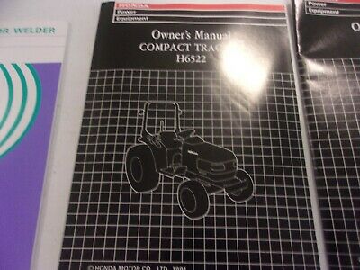 HONDA OWNER'S OPERATOR MANUAL FOR COMPACT TRACTOR H6522