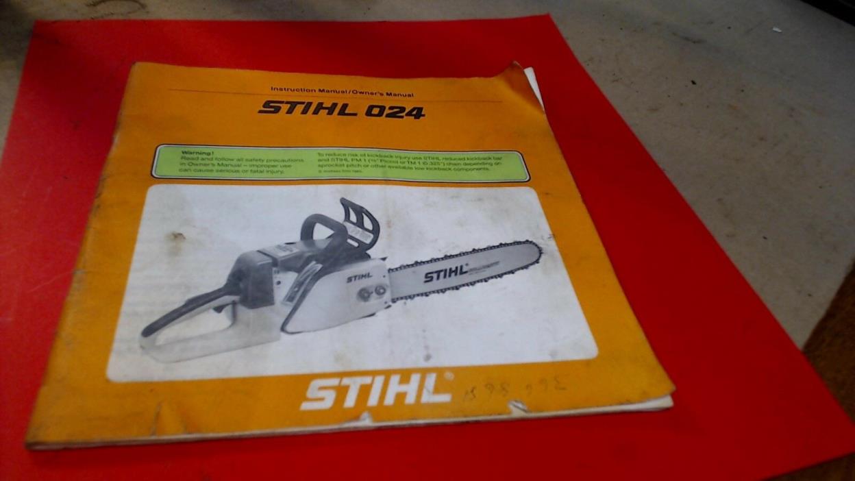 Vintage---STIHL 024 Owner's Instruction Manual --some use--good shape
