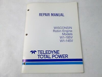 Wisconsin Teledyne Bolens W1-185V W1-145V repair manual