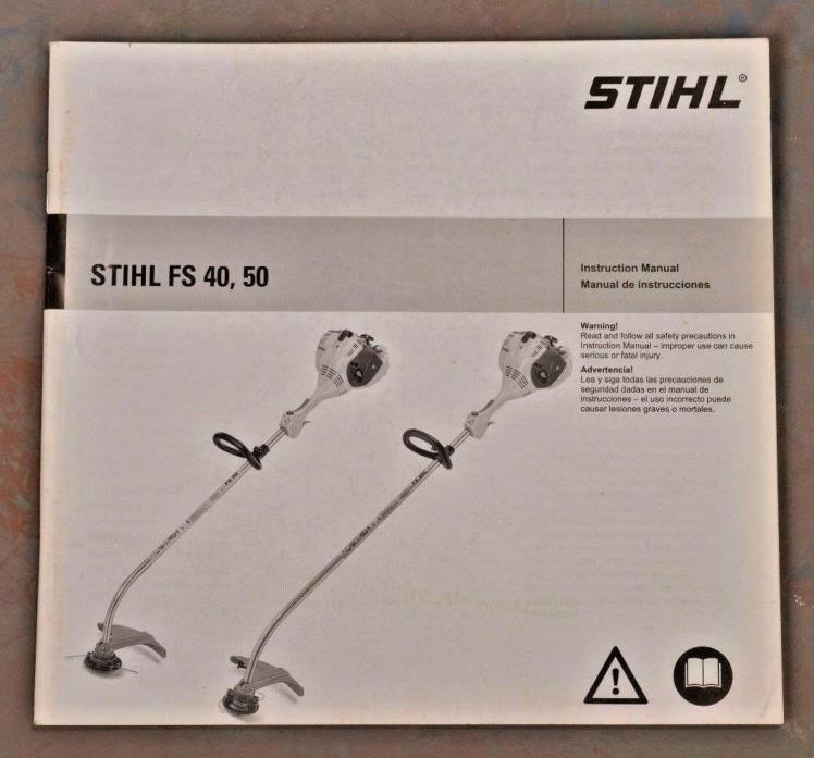 Stihl FS40 FS50 Trimmer Owners Manual ~ Free Shipping!! ~ FS 40 50