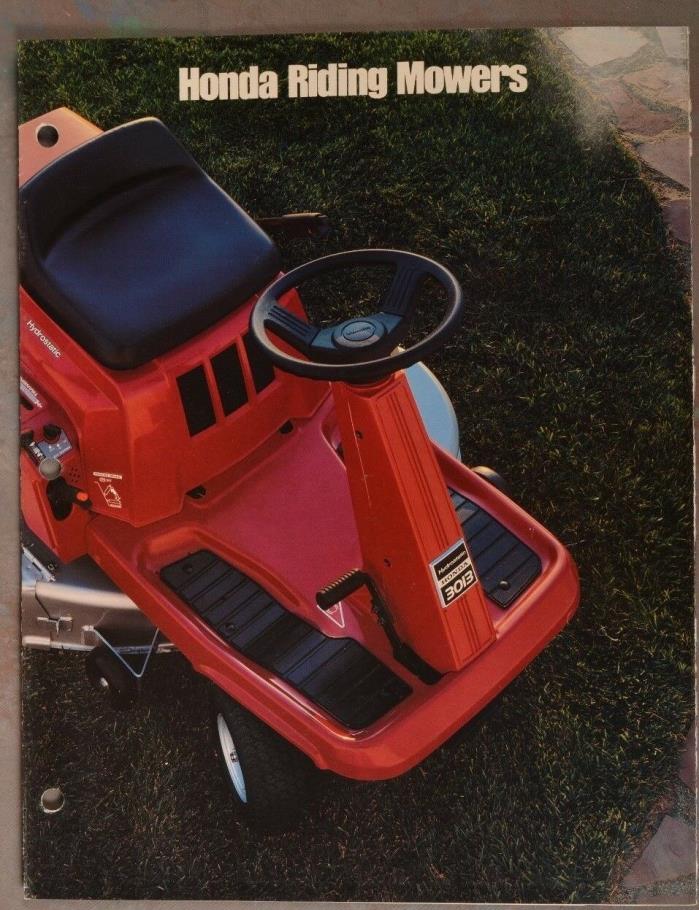 Honda Riding Mowers Brochure H3011SA H3011HSA H3013HSA RER ~ Free Shipping! ~