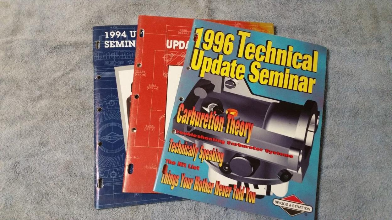 Briggs & Stratton technical update seminar manual book 1994-1996    3 books