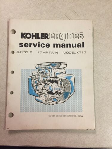 KOHLER ENGINE 17HP KT17 SERVICE MANUAL 4-CYCLE