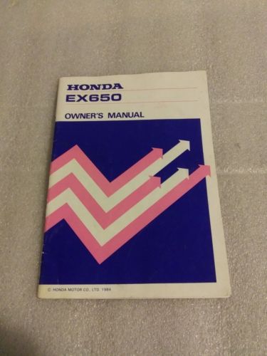 Honda EX650 Owners Manual