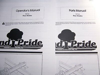 LAND PRIDE Parts & Operator Manuals RB & RBT Series Rear Blades-> See List
