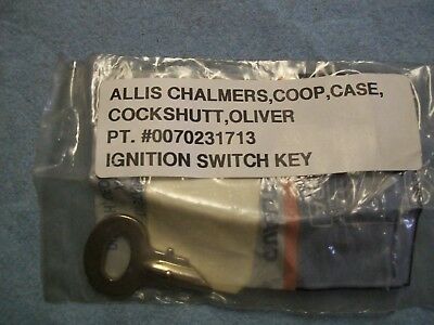 ALLIS CHALMERS,COOP,CASE,COCKSHUTT,OLIVER IGNITION KEY -PART-0070231713