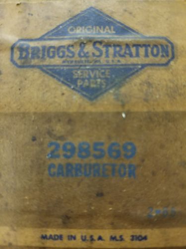 Briggs and Stratton Carburetor 298569 NOS!