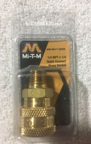 Mi-T-M 1/4 MPT x 1/4 Quick Connect Universal Brass Socket Pressure Washer