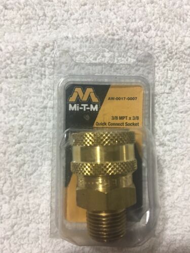 Mi-T-M  3/8 MPT x 3/8 Quick Connect Brass Socket Universal pressure washer