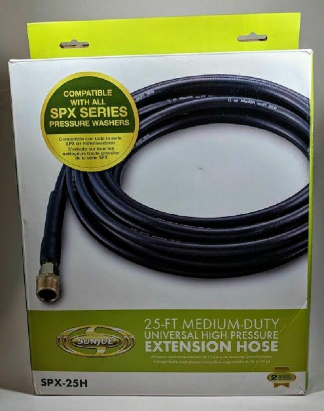 Pressure Washer Extension Hose SPX Series Universal Flexible Sun Joe SPX-25H 25'