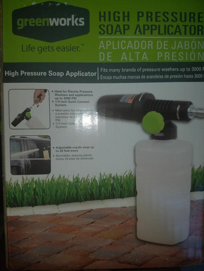 Greenworks High Pressure Soap Applicator Universal Washer Attachment 51362